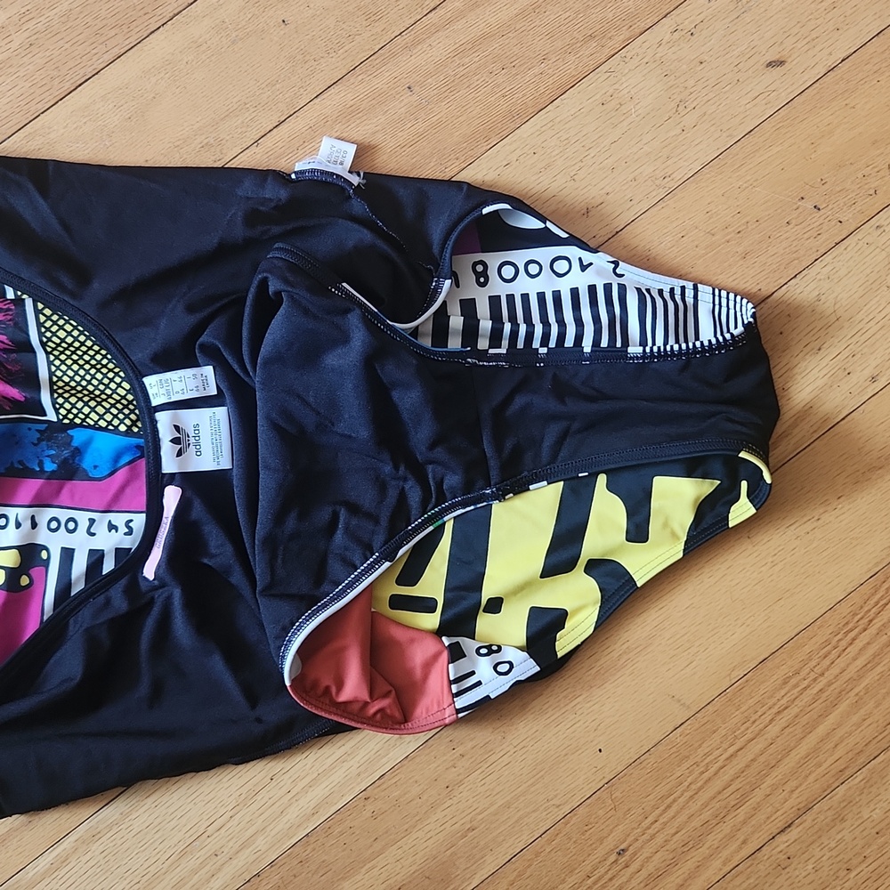Adidas barcode one piece swim/bodysuit - Picture 3 of 6